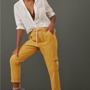 Pilcro Mustard Patterned Pants